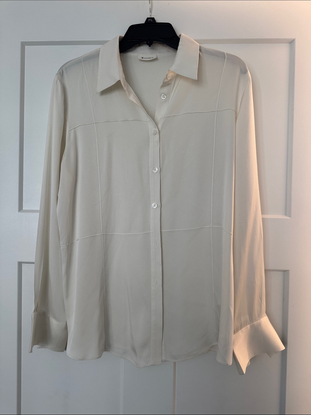 Women's Cream Button-Front Blouse